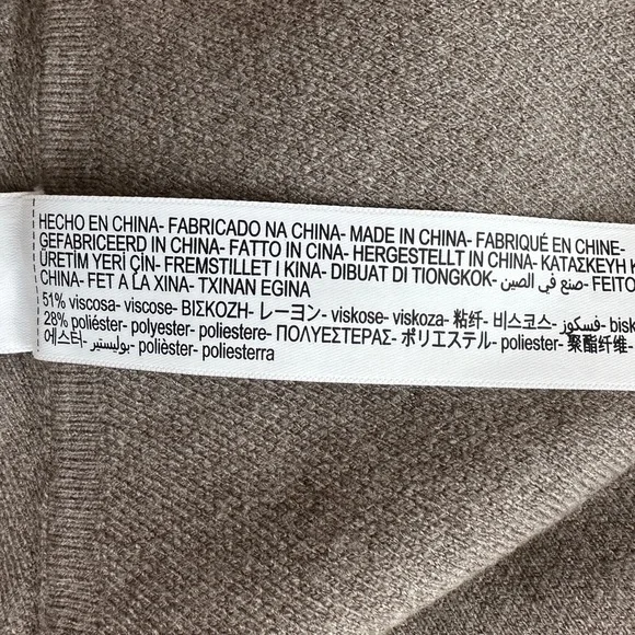 MASSIMO DUTTI taupe brown oversized cardigan - Picture 13 of 13